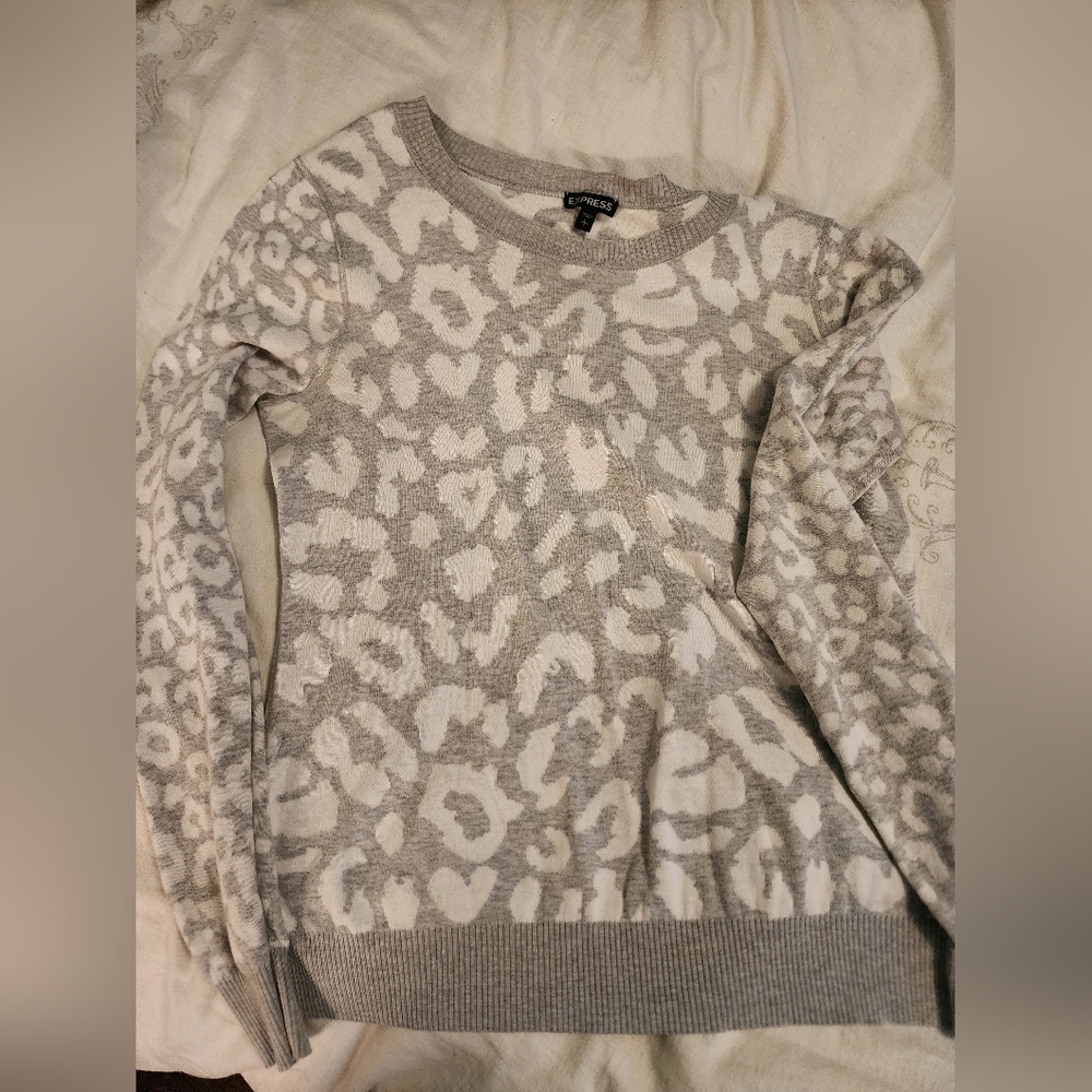 Express leopard print sweater
